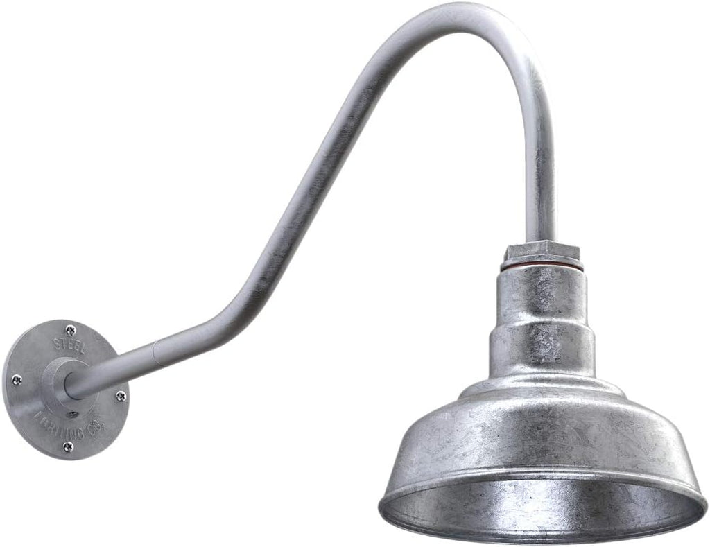 Galvanized 8 in Dome Outdoor Wall Mounted Barn Light I948