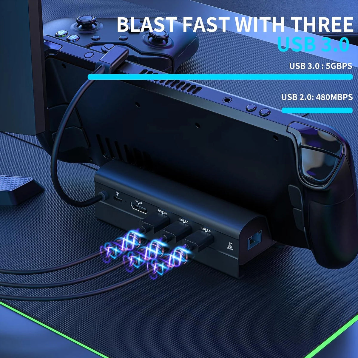 6-in-1 Docking Station with 45W Charger, HDMI 2.0 4K@60Hz N141