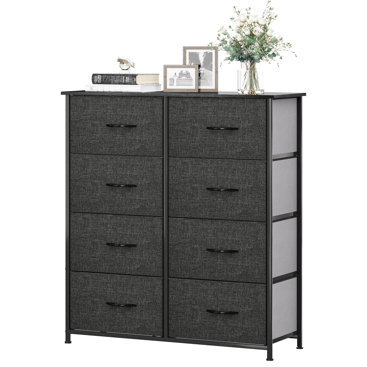 Black Gray 8 Drawer Dresser M287