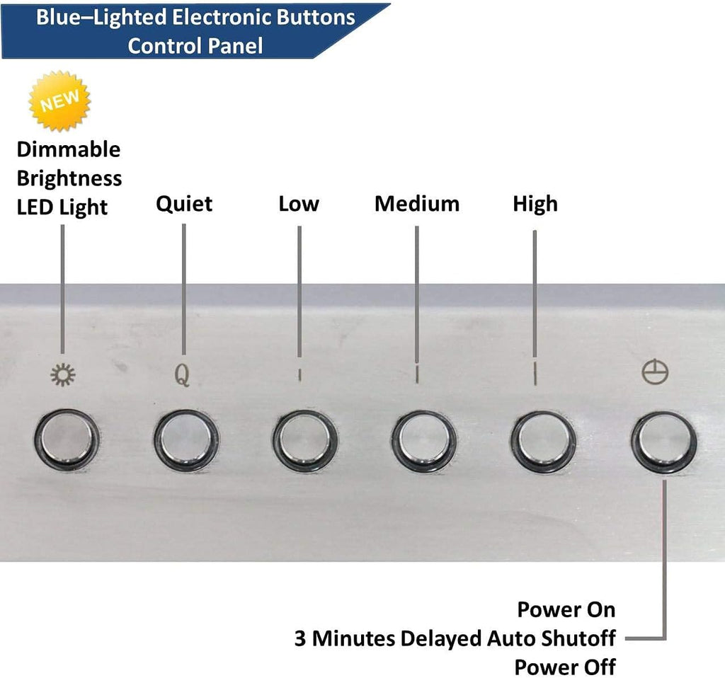 Stainless Steel Under Cabinet Range Hood with LED Lights W63949