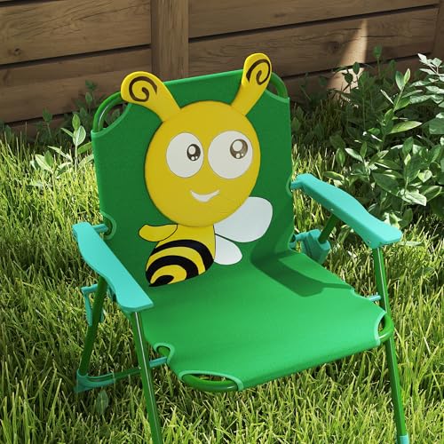 Kids Picnic Table and Chair Set with Foldable Chairs and Umbrella F59289