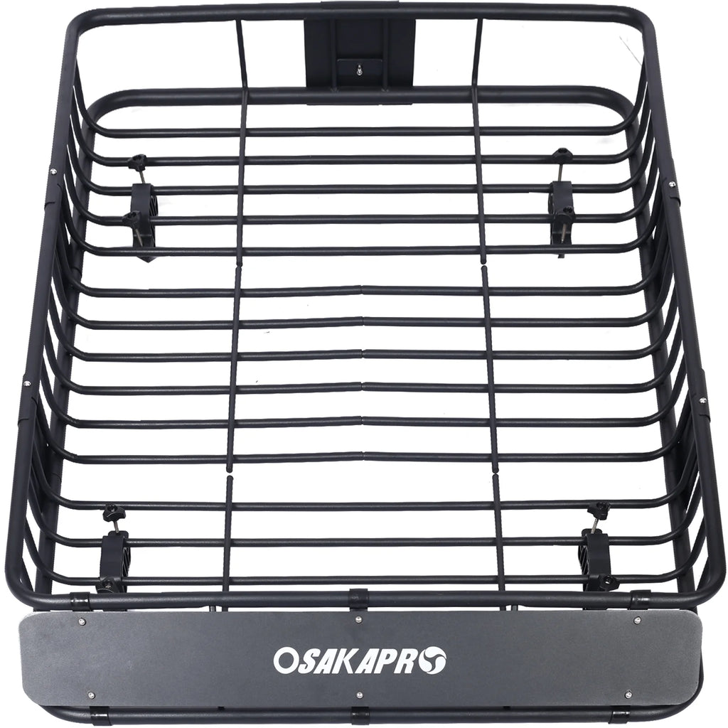Black Steel Roof Rack Cargo Carrier Basket G82519