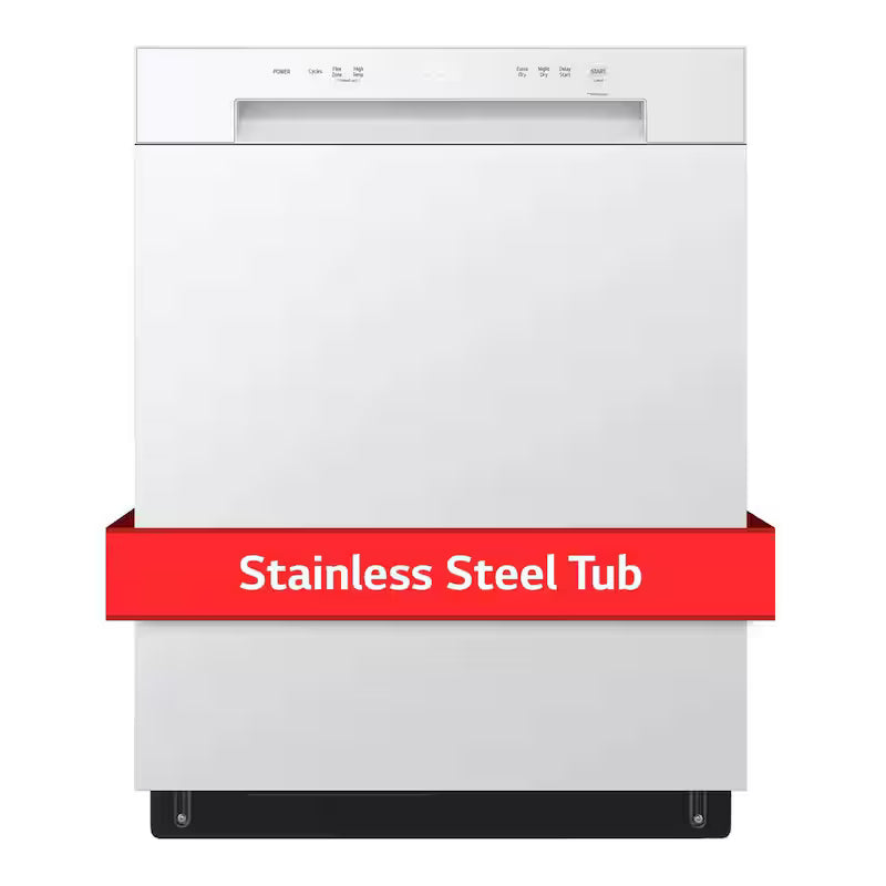 White Front Control Dishwasher with Stainless Steel Tub S938729