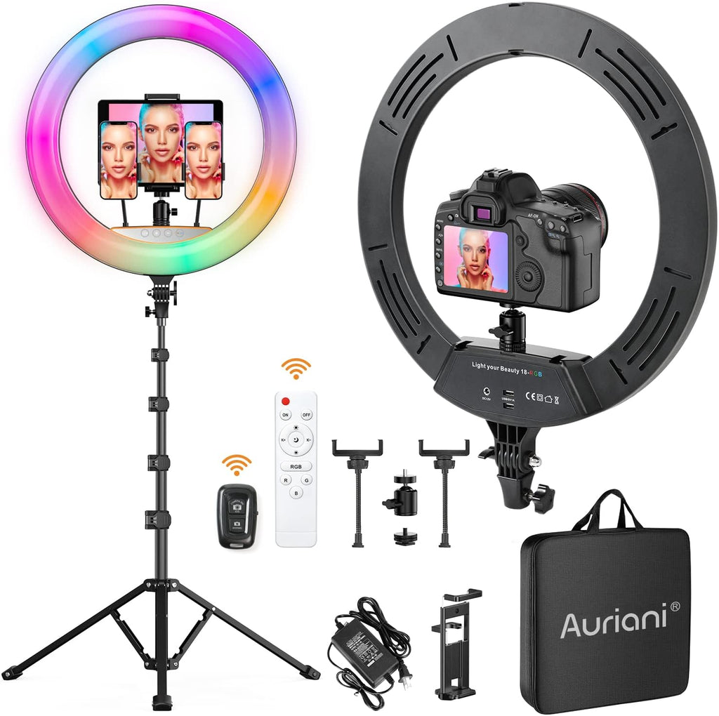 18 inch RGB Ring Light with Tripod Stand Q41357