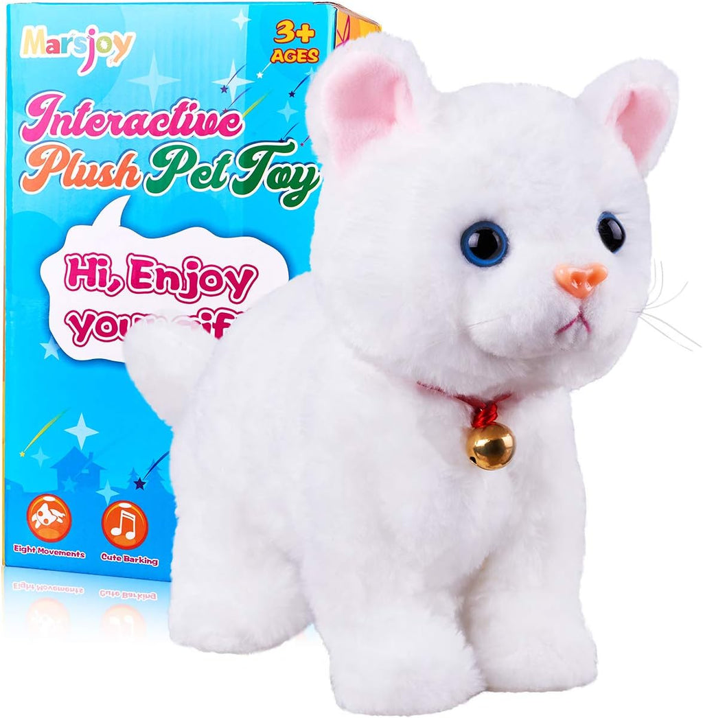 White Plush Interactive Cat Robot Toy E828638