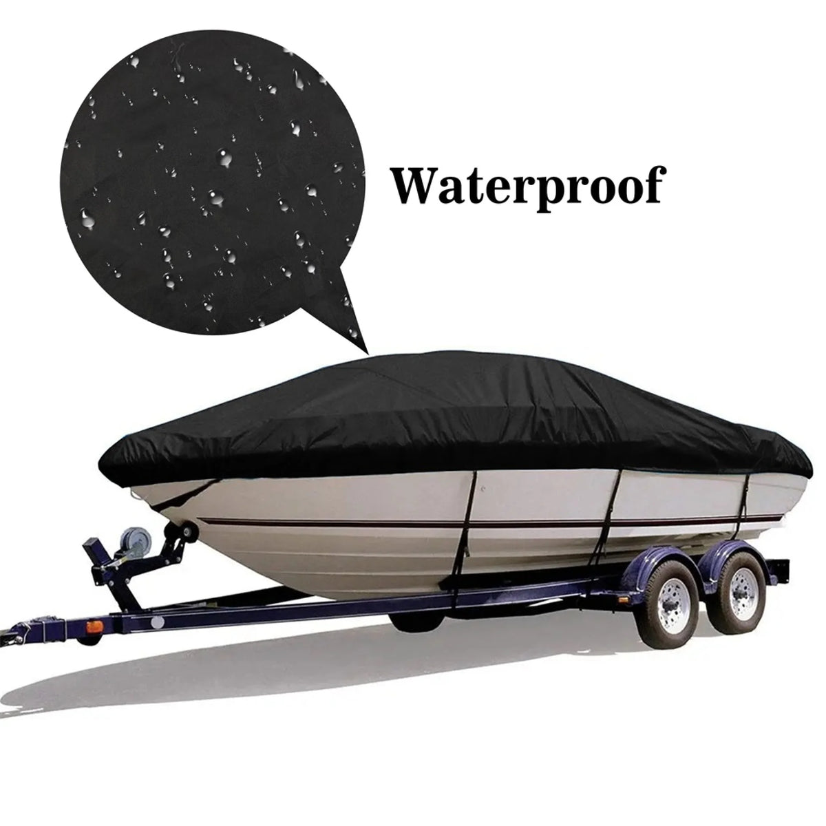 Waterproof Heavy Duty Trailerable Boat Cover 17 ft-19 ft A46493