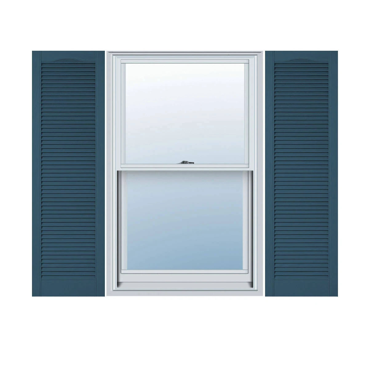 12 inch x 92 inch Vinyl Open Louver Shutters Per Pair K366