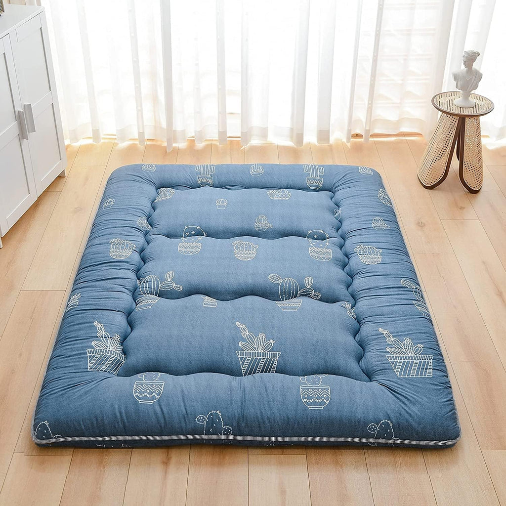 Japanese Floor Mattress Foldable Roll Up Tatami Mat with Washable Cover C590751