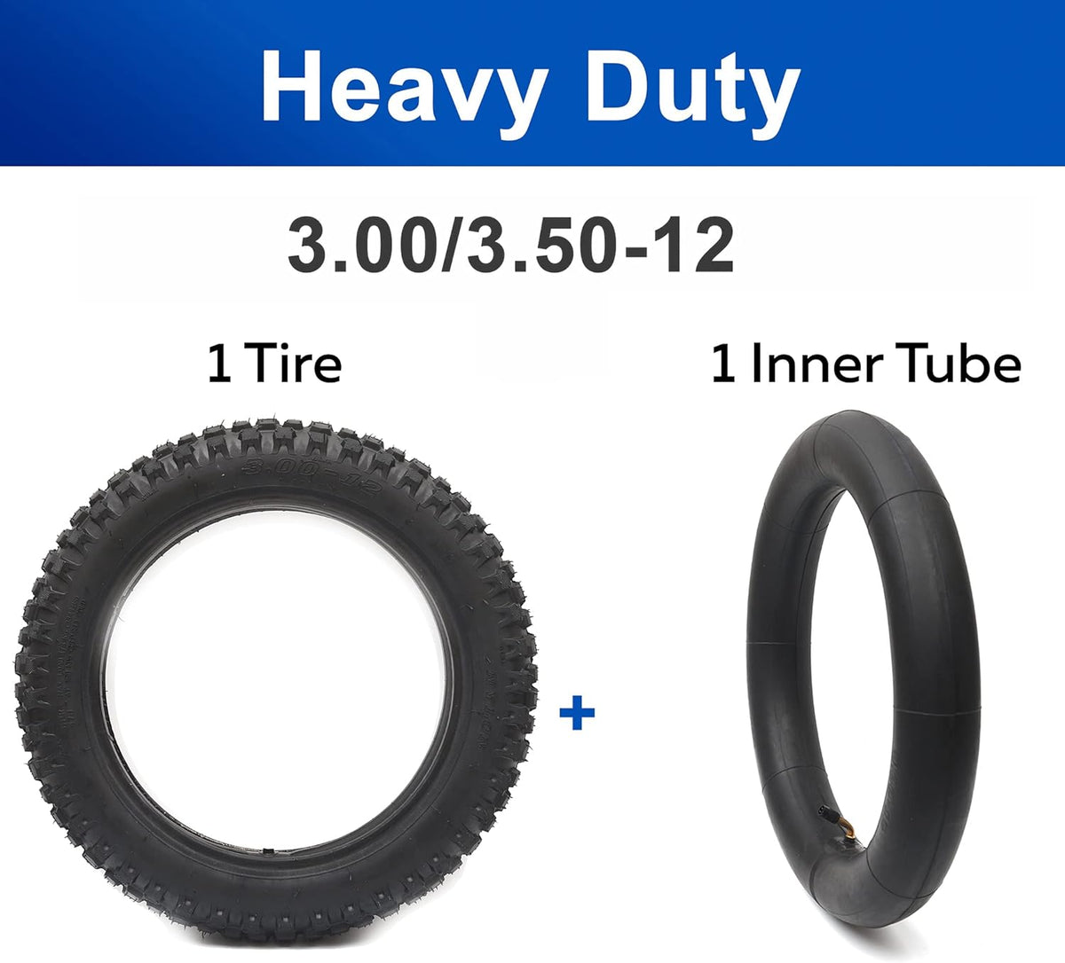 3.00-12 Knobby Motocross Bike Tire and Tube Set with TR87 Valve Stem A313