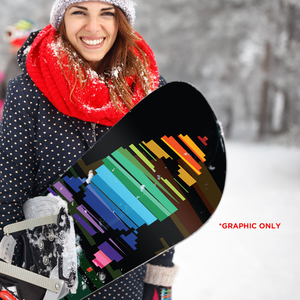 8 bit Pride Rocket Snowboard Wrap Sticker Skin Cover I3356