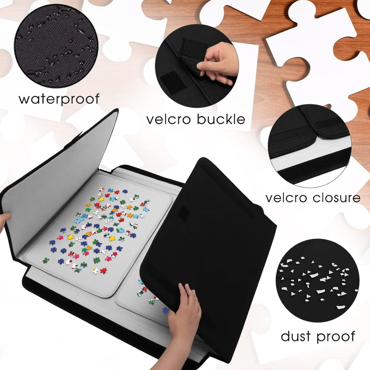 Black 1500 Piece Puzzle Storage Board, Pack of 2 X6331