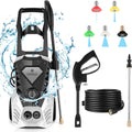 Electric Pressure Washer 1800W with 5 Nozzles, Hose Reel J8674
