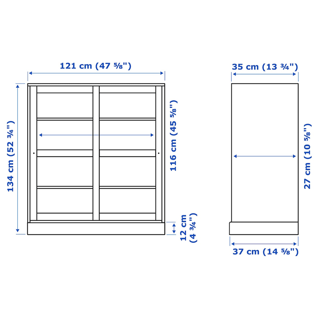 White Clear Glass Glass-Door Cabinet with Base G323