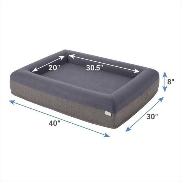 Orthopedic Rectangular Bolster Cat Dog Bed with Removable Cover F862446