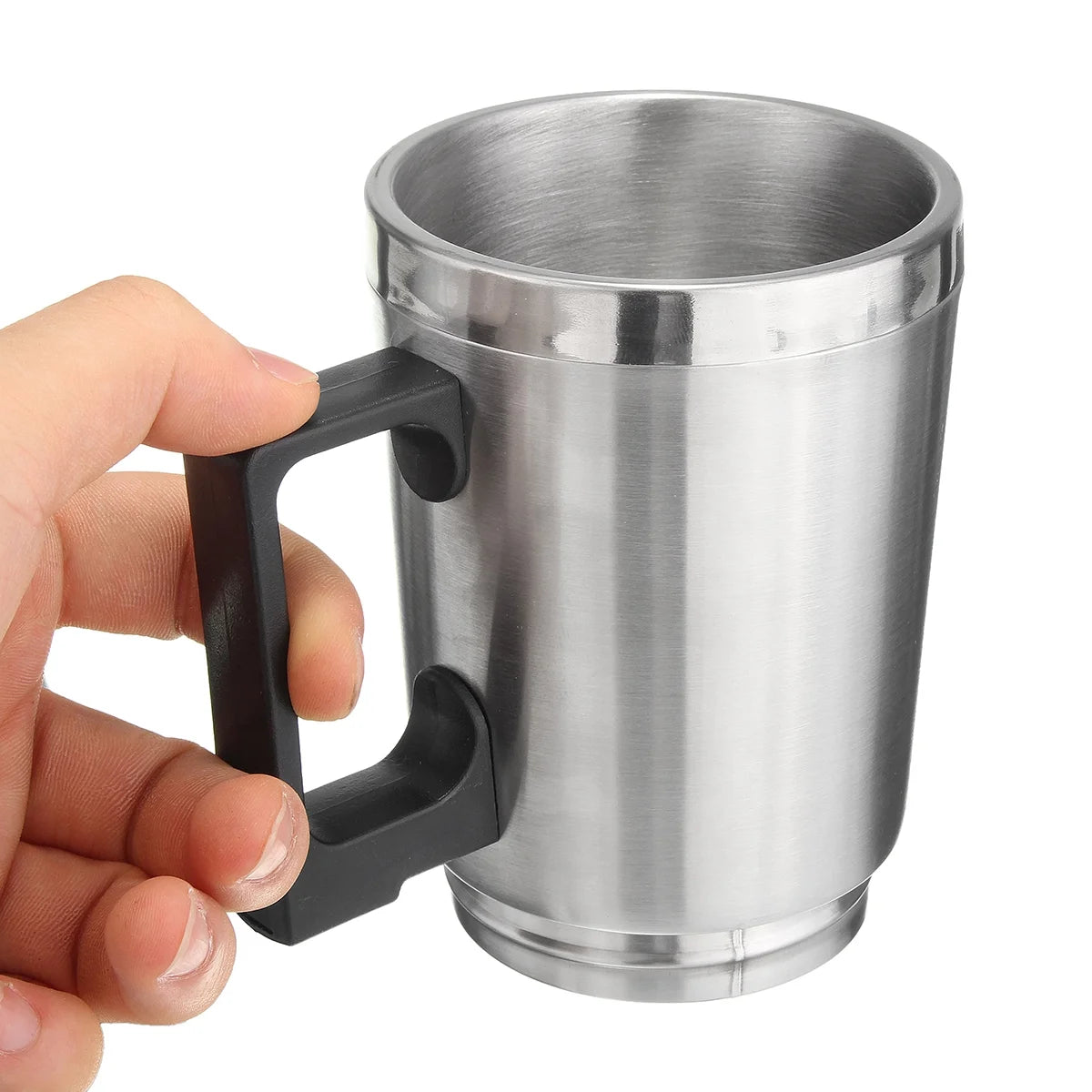 Stainless Steel 12V 500ml Heated Travel Mug with Lid U7989