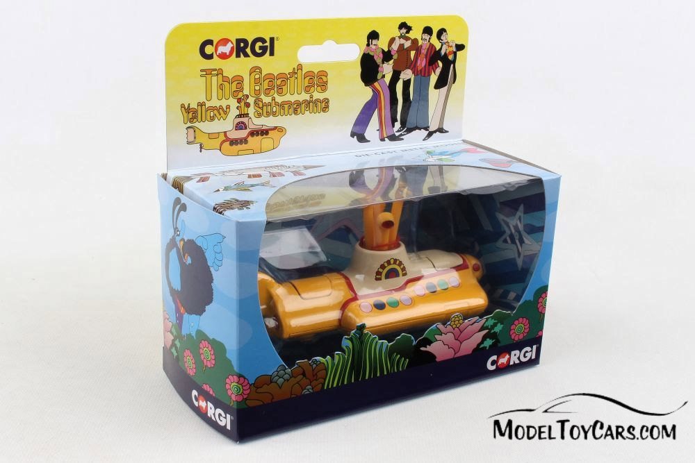 Yellow Submarine Diecast Model Toy Car D62357
