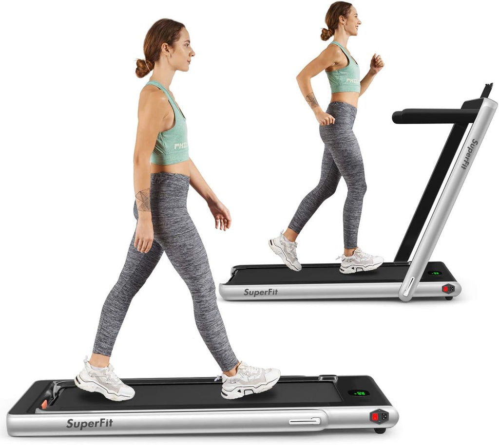 2 in 1 Folding Treadmill with LED Display J732377