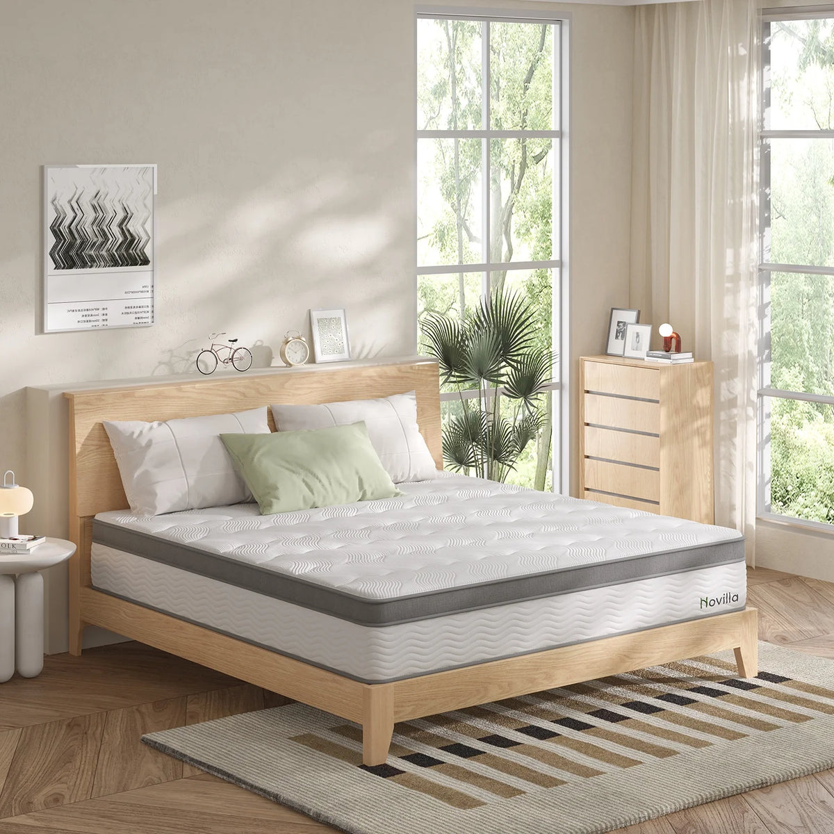 Queen Size Memory Foam Pocket Spring Hybrid Mattress V554