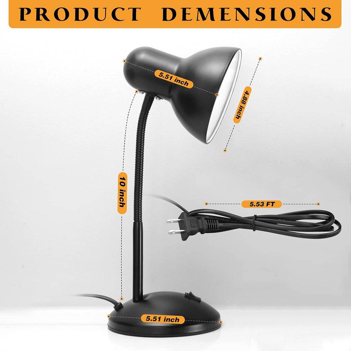 Metal Desk Lamp with LED Bulb X23375