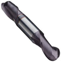 3/8x22 Diam, 9/16x22 LOC, 2 Flute Solid Carbide Ball End Mill, TiAlN Finish, Double End, 2-1/2x22 OAL, 3/8x22 Shank D9251