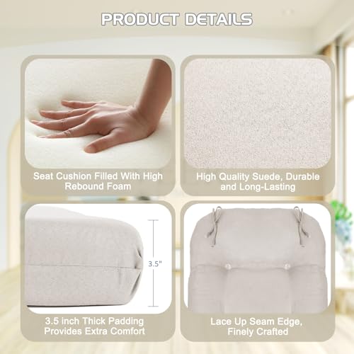 Blue Suede Rocking Chair Cushion Set O7910