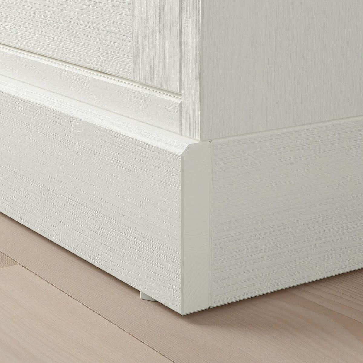 White Clear Glass Glass-Door Cabinet with Base G323