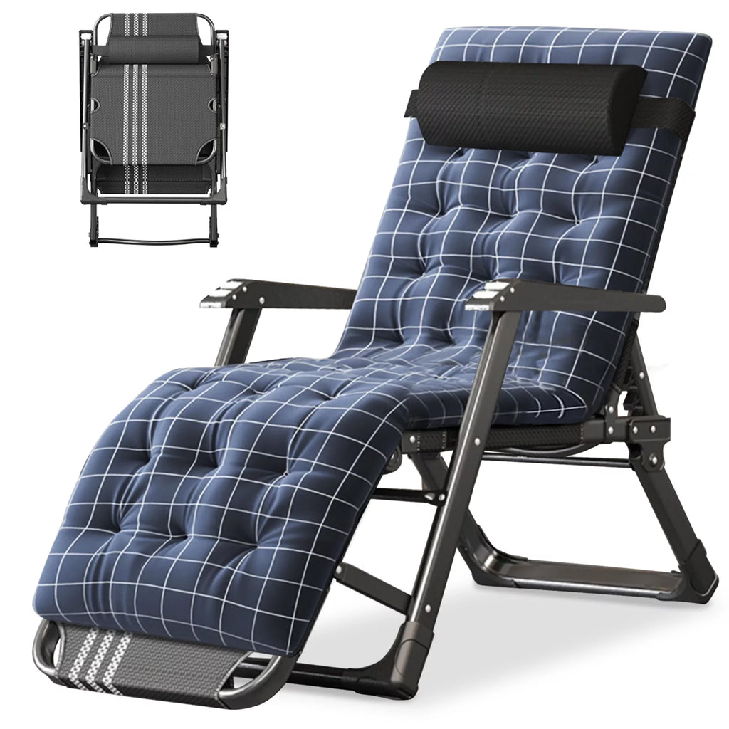 Zero Gravity Outdoor Folding Lounge Chair with Pillow D594765