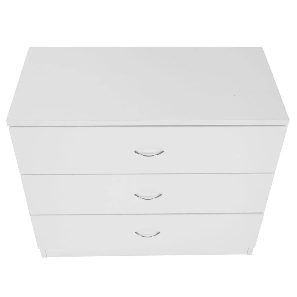 White 3 Drawer Dresser D5684
