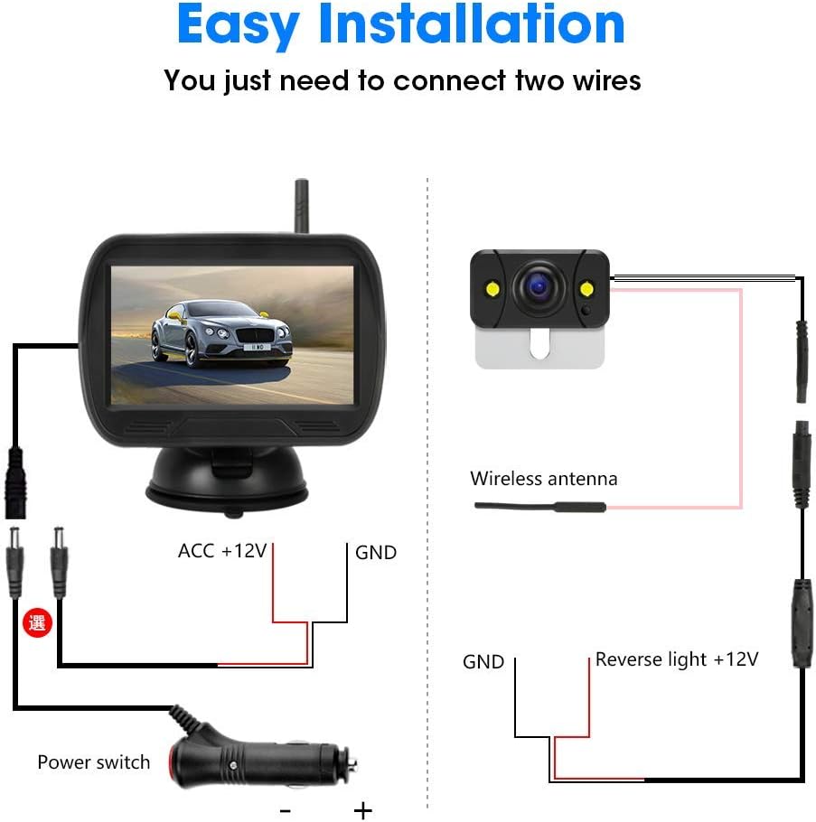 4.3'' Wireless Reversing Camera Kit with Monitor U662222