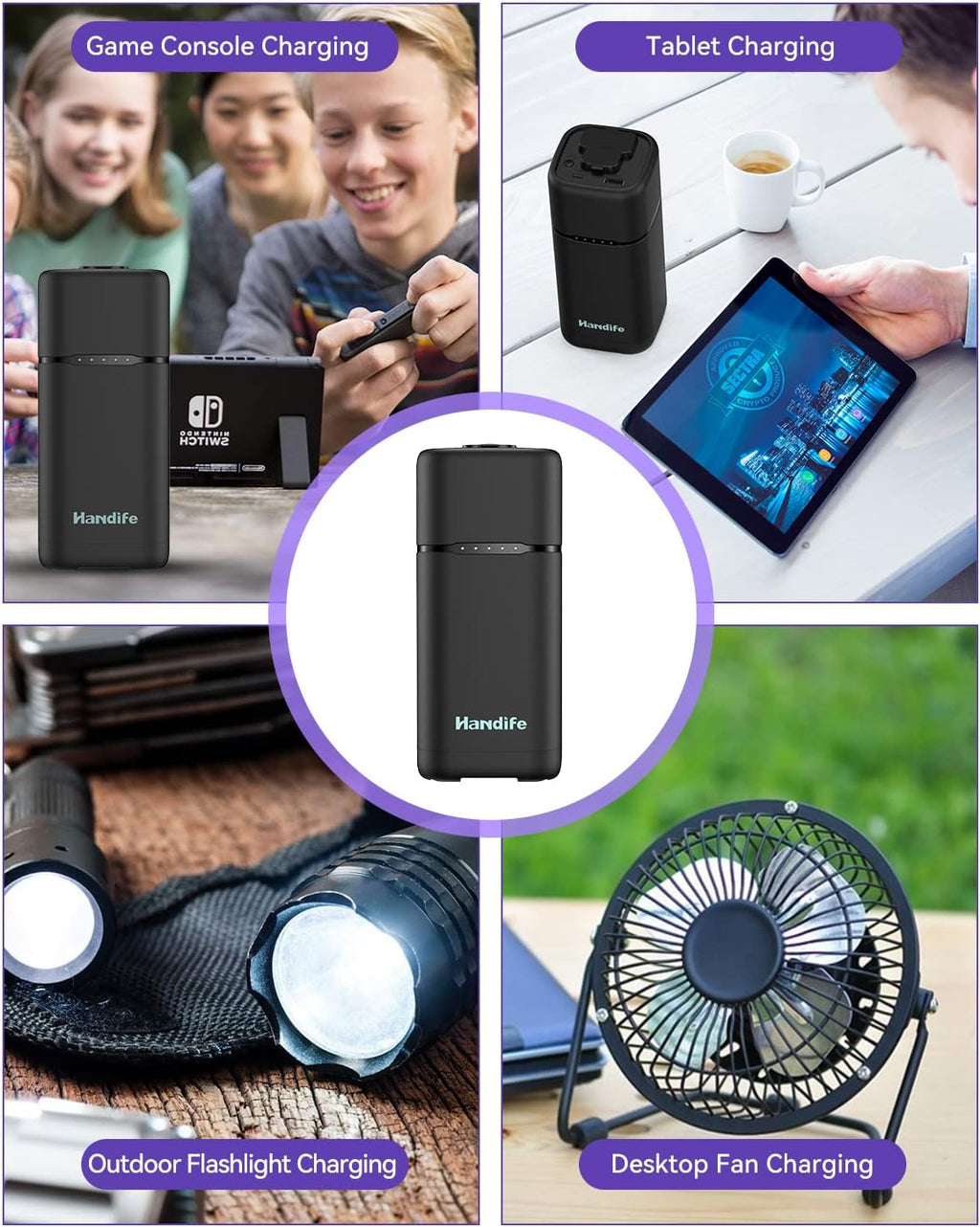 Portable Power Station 20000mAh 110V/90W Portable Laptop Charger AC Outlet USB PD 30W/QC 3.0 O4621