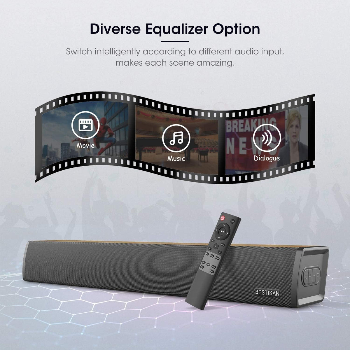 Sound Bar with Bluetooth 5.0 TV Speaker Q5047