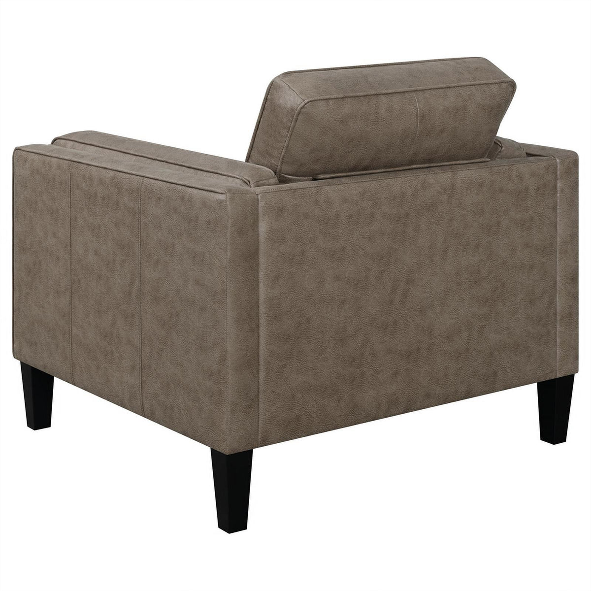 Vintage Brown Upholstered Track Arms Chair S99867