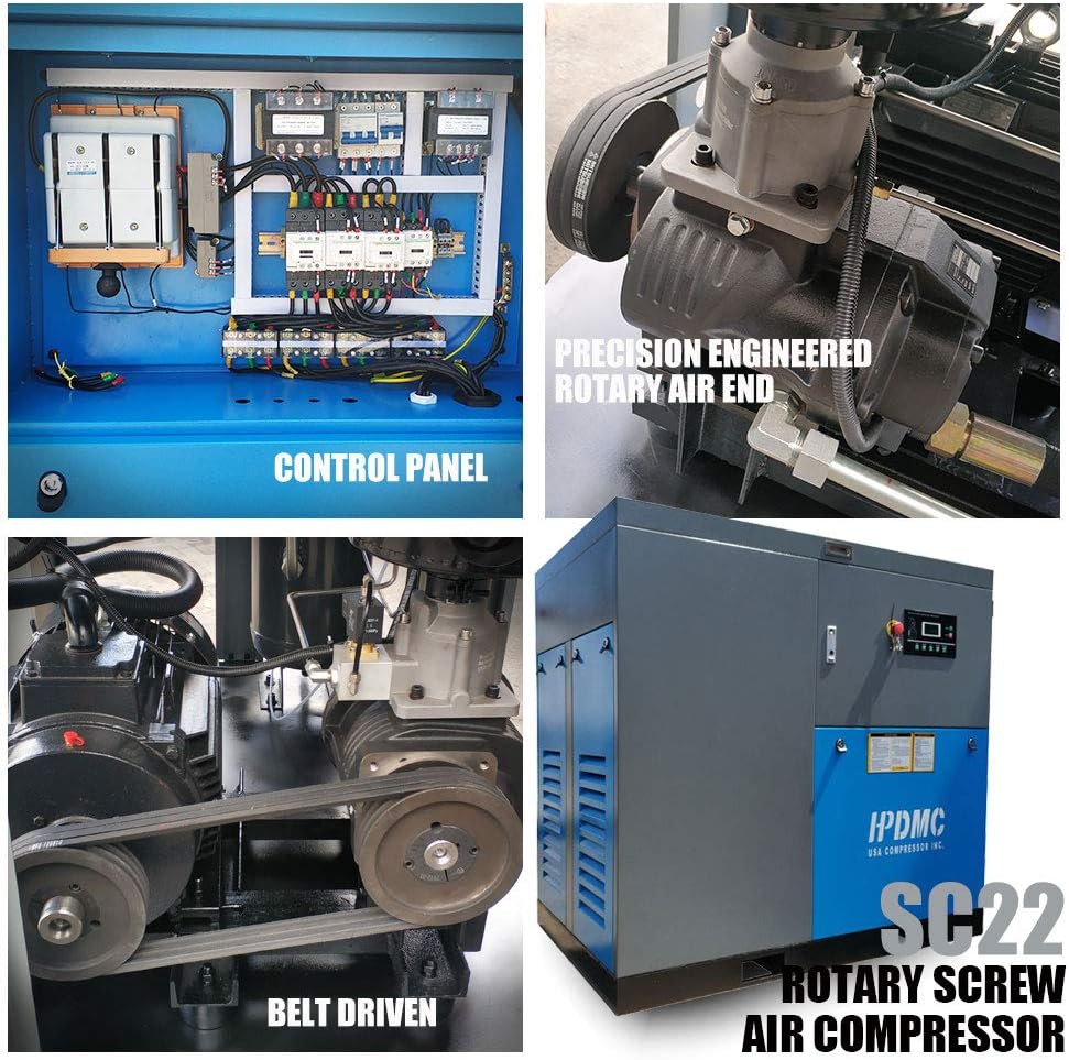 30HP 125CFM@125 PSI 460-480V 60Hz 3-Phase Heavy Duty Stationary Industrial Air Compressor R739