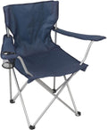 Blue Quad Folding Camp Chair with Cup Holder R694