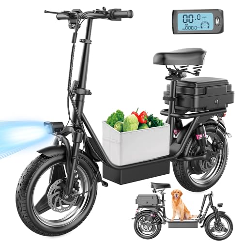 Electric Scooter with Seat, 500W Motor, 14" Pneumatic Tire K5930