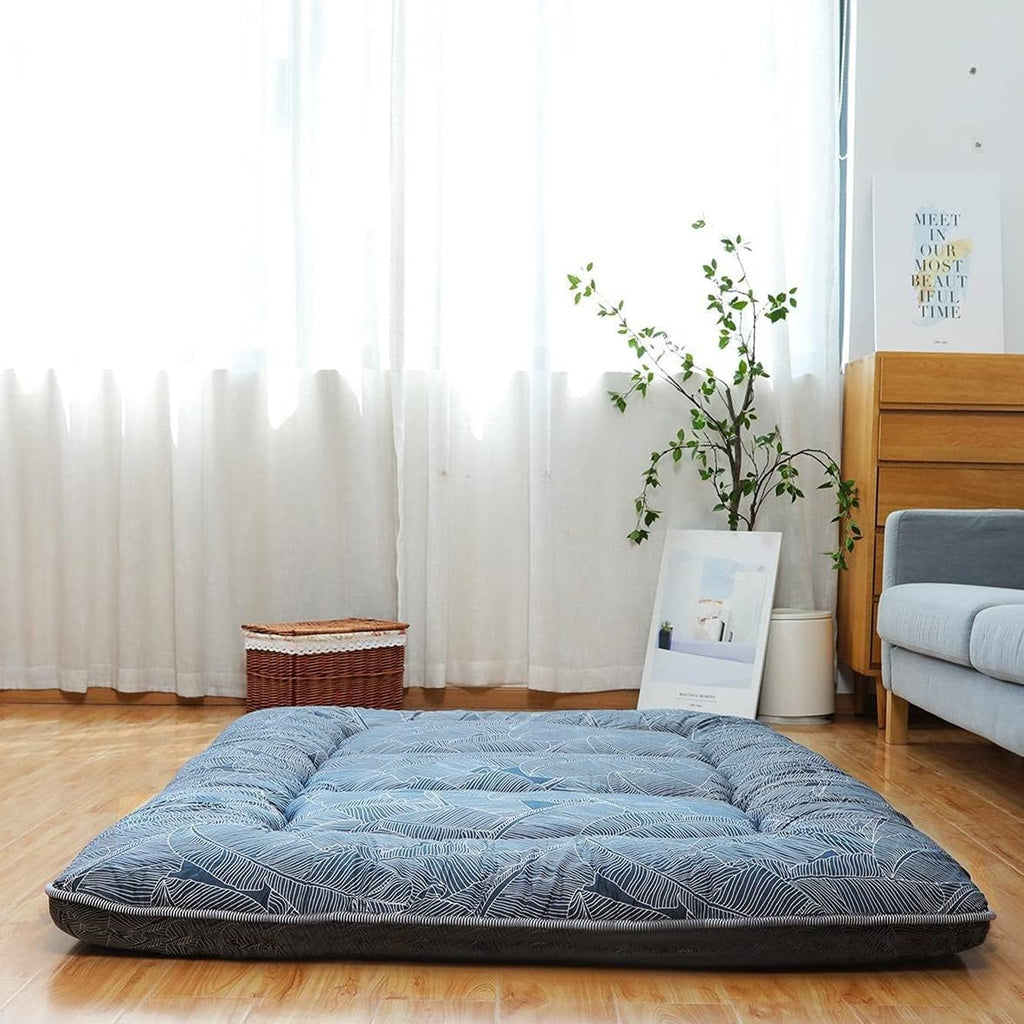 Japanese Floor Mattress Foldable Roll Up Tatami Mat with Washable Cover C590751