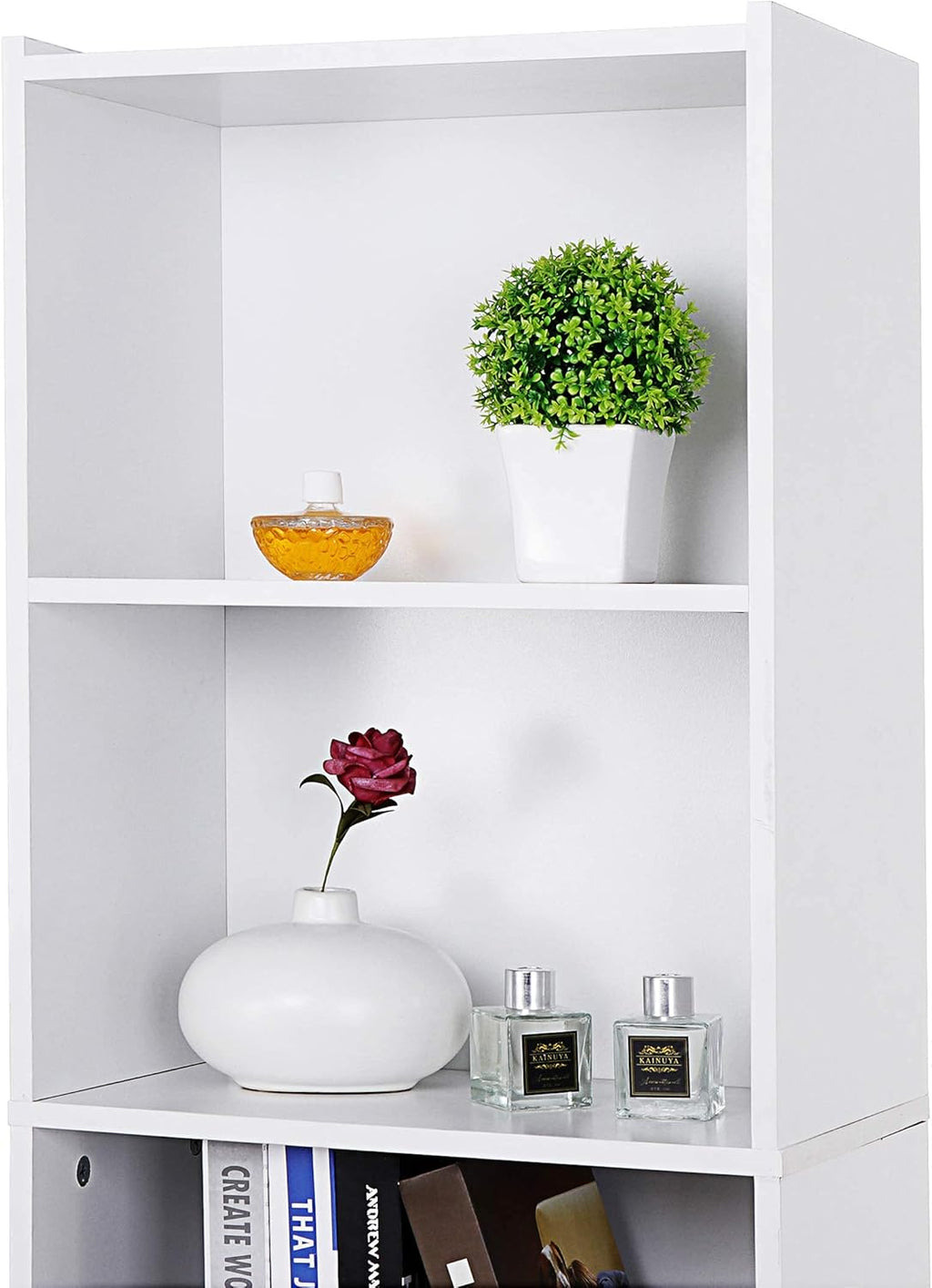White 5-Shelf Wood Bookcase G595434