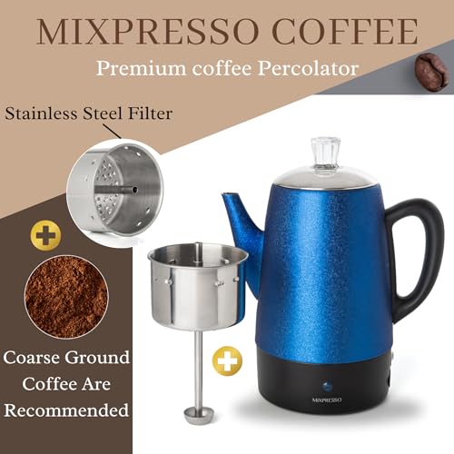 Stainless Steel 10 Cup Electric Coffee Percolator Z103348
