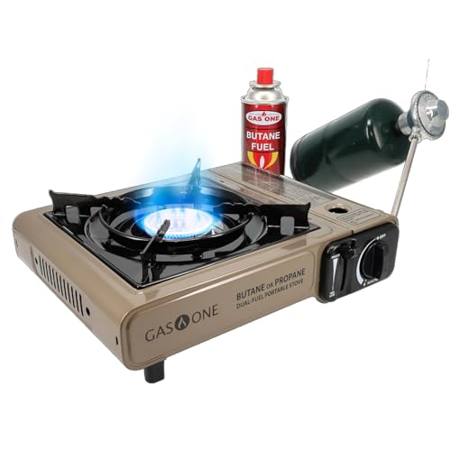 Dual Fuel Portable Camping Stove with Carrying Case X87502