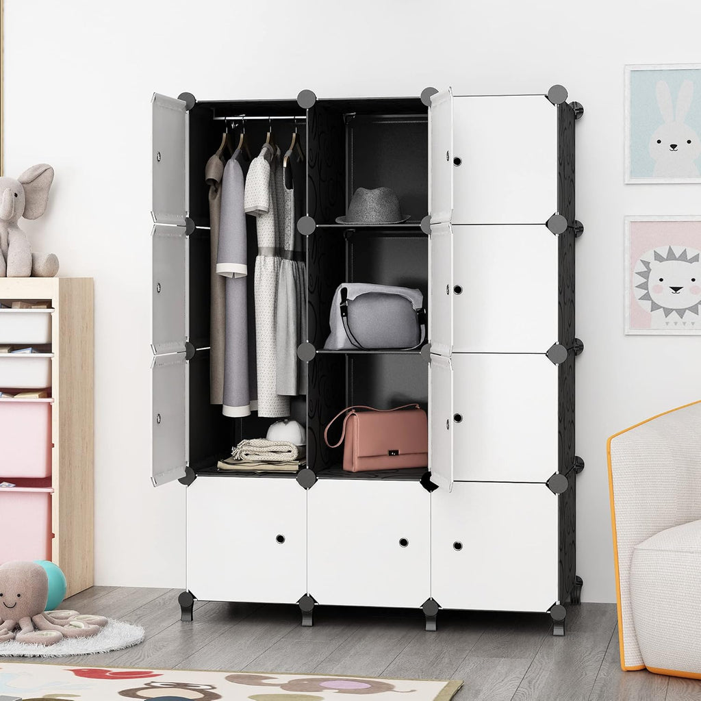 Portable Closet 12 Cube Storage Organizer R7372