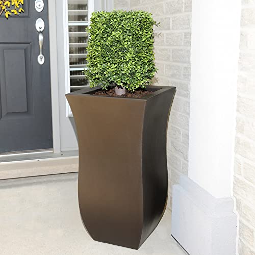Black 30in Tall Planter with Removable Plug P374529