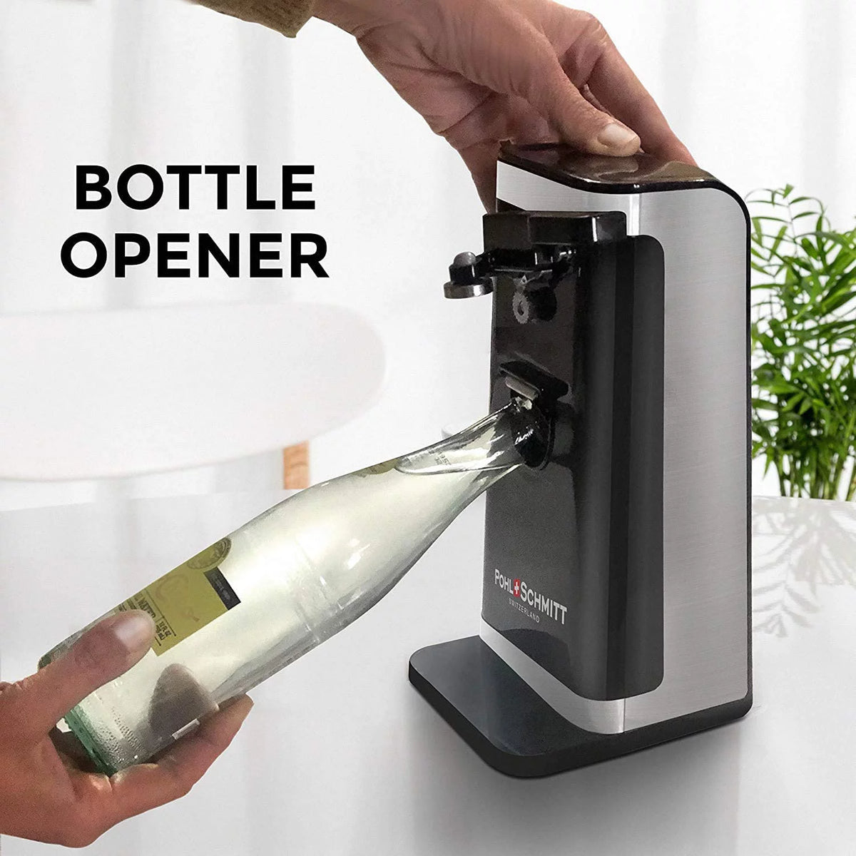 Electric Can Opener with Knife Sharpener and Bottle Opener I863