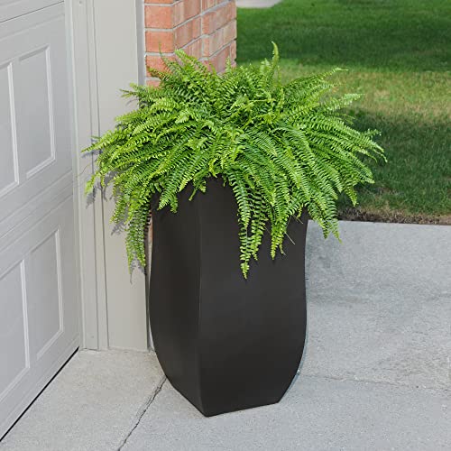 Black 30in Tall Planter with Removable Plug P374529