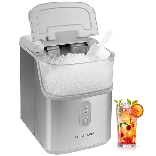 Compact Countertop Nugget Ice Maker, 33lbs per Day, Metallic Finish J85513
