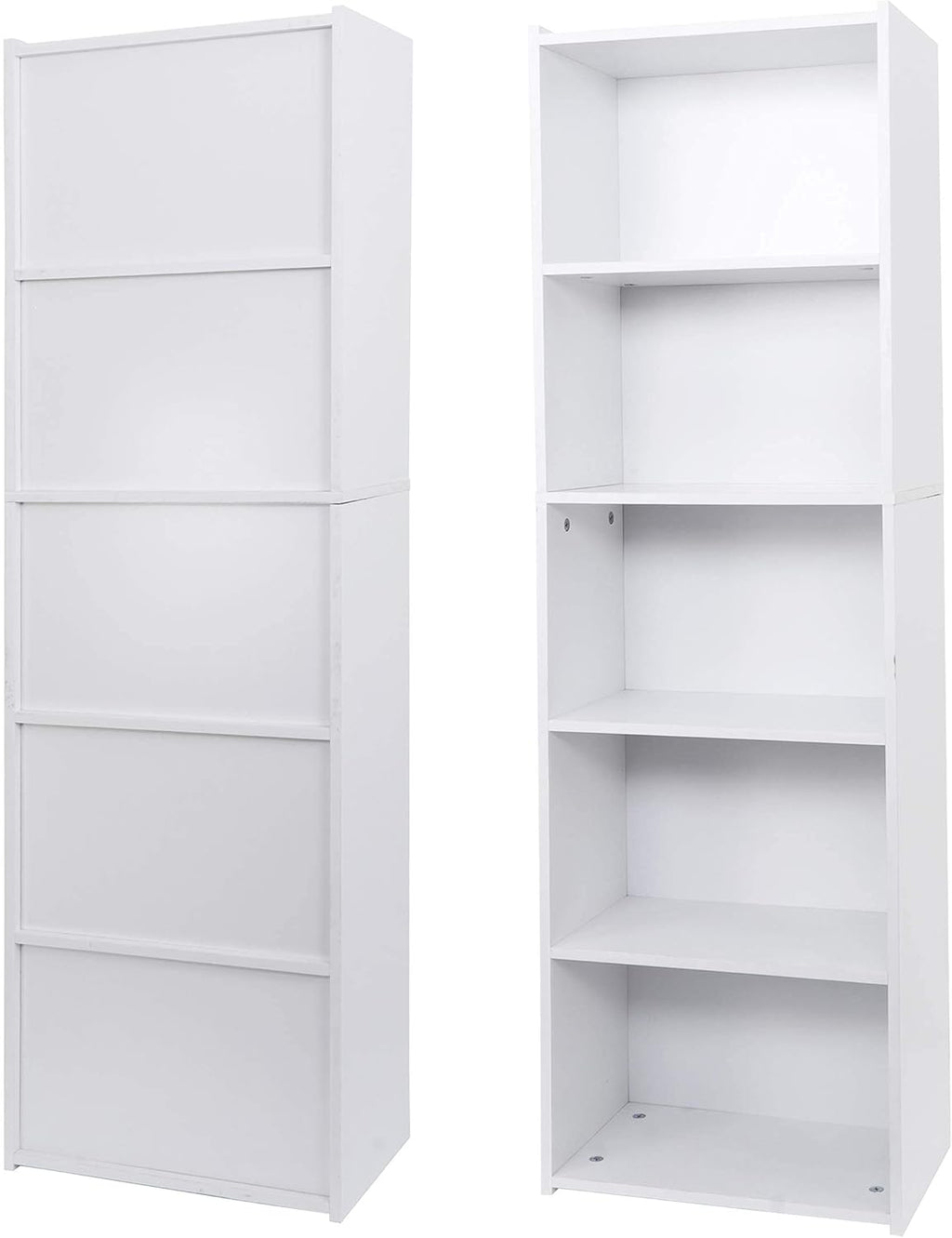 White 5-Shelf Wood Bookcase G595434