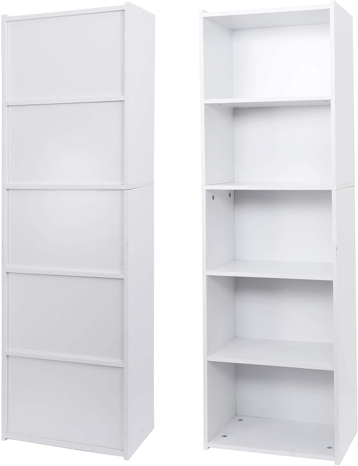 White 5-Shelf Wood Bookcase G595434