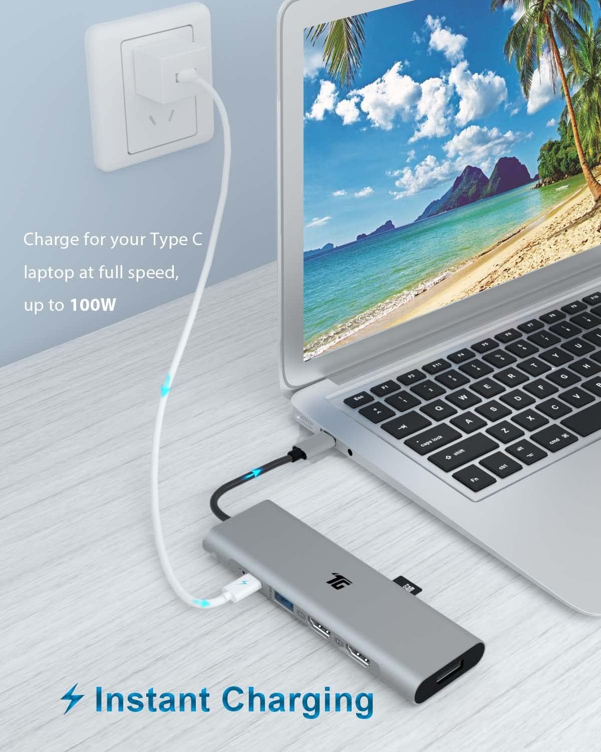 9 in 1 USB C Docking Station with Dual 4K HDMI W706303