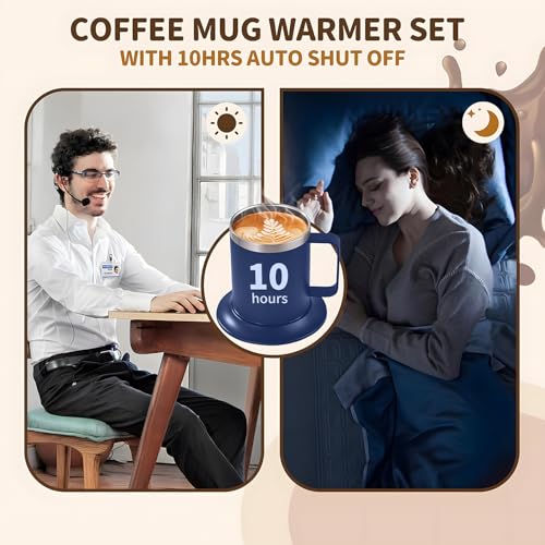 12oz USB Heated Coffee Mug with Auto Shut Off (Black) J2066