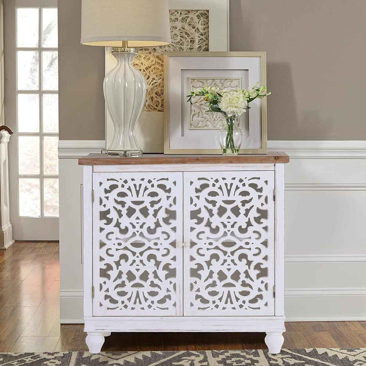 White 2 Door Storage Cabinet H676