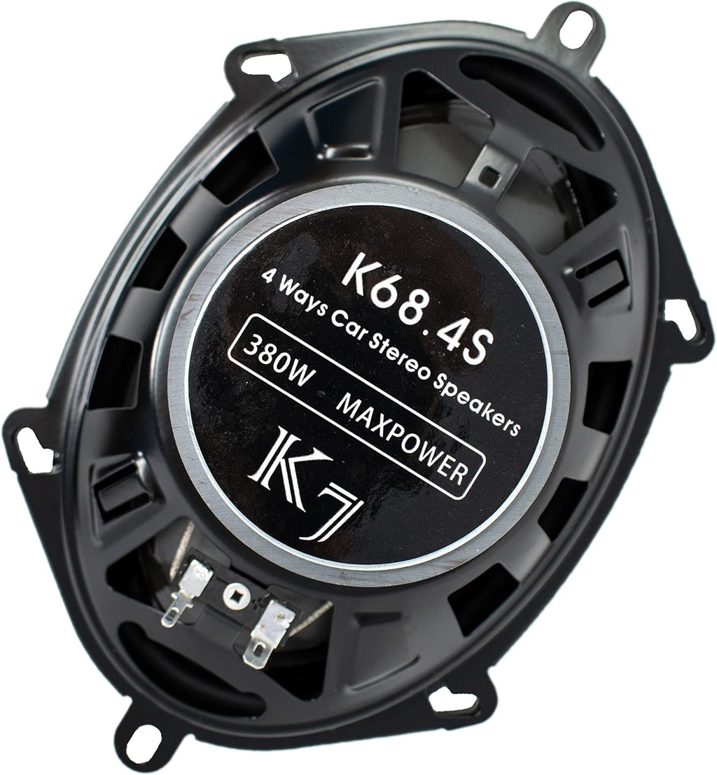 4-Way 380 Watts Coaxial Car Speakers 4 Ohm (4 Speakers) F7909